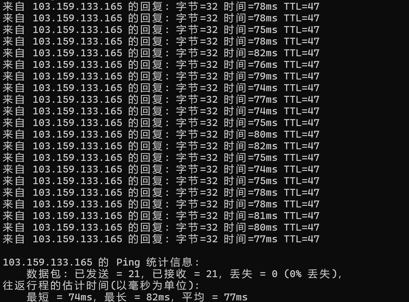 VPS Malaysia马来西亚VPS测评 - 电信网络本地Ping平均延迟测试